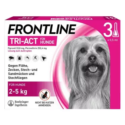 FRONTLINE Tri-Act tekutý roztok pro psy 2-5 kg, 3 ks