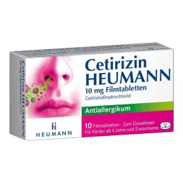 CETIRIZIN Heumann 10 mg potahované tablety, 10 ks