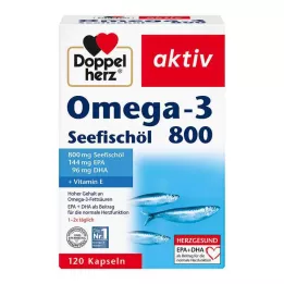 DOPPELHERZ Omega-3 mořský rybí olej 800 aktivních kapslí, 120 kapslí