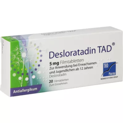 DESLORATADIN TAD 5 mg potahované tablety, 20 ks