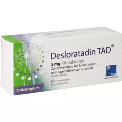 DESLORATADIN TAD 5 mg potahované tablety, 50 ks