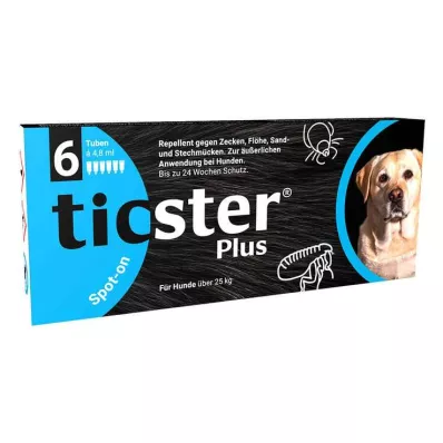 TICSTER Plus Spot-on roztok pro psy nad 25 kg, 6X4,8 ml