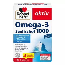 DOPPELHERZ Omega-3 mořský rybí olej 1000 kapslí, 120 kapslí