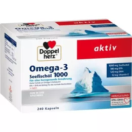 DOPPELHERZ Omega-3 mořský rybí olej 1000 kapslí, 240 kapslí
