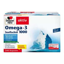 DOPPELHERZ Omega-3 mořský rybí olej 1000 kapslí, 240 kapslí