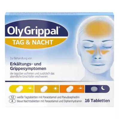 OLYGRIPPAL Den &amp; Noc 500 mg/60 mg tablety, 16 ks