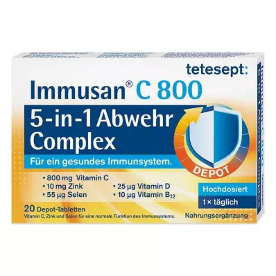 Tablety Tetesept Immusan C 800 5v1 Defense Complex, 20 ks