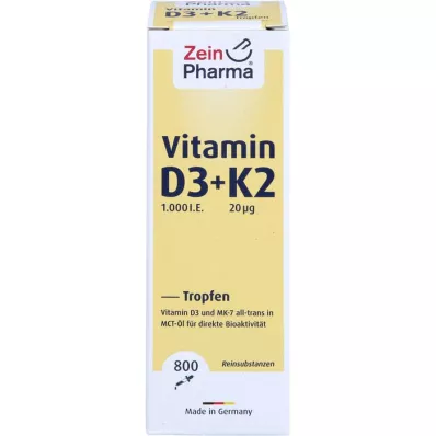 VITAMIN D3+K2 MK-7 kapek pro perorální použití, vysoká dávka, 25 ml