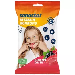 SANOSTOL Vitamínové bonbóny malina-kasis, 75 g