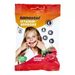 SANOSTOL Vitamínové bonbóny malina-kasis, 75 g
