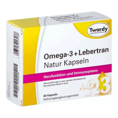 OMEGA-3+Liver Oil Natural Capsules, 60 kapslí