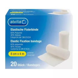 ALVITA Elastický fixační obvaz 8 cmx4 m, 20 ks