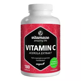 VITAMIN C 160 mg extrakt z aceroly čisté veganské kapsle, 180 ks
