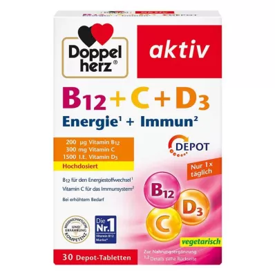 Doppelherz B12 + C + D3 depot aktivní tablety, 30 ks