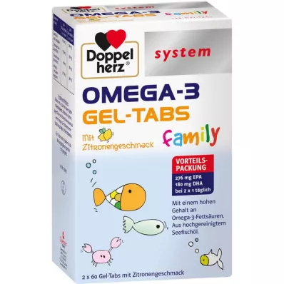 DOPPELHERZ Omega-3 gelové tablety rodinný systém, 120 ks
