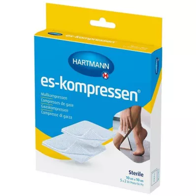 es-kompressen® gázové obklady 10 cm x 10 cm sterilní, 5x2 kusy