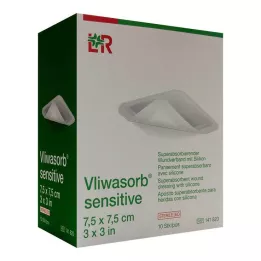 VLIWASORB citlivý superabsorpční obvaz na rány 7,5x7,5 cm, 10 ks
