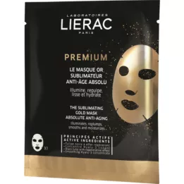 LIERAC Prémiová zdokonalující zlatá plátýnková maska, 1x20 ml