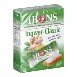 IBONS Žvýkací bonbony Ginger Classic Box, 60 g