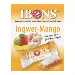 IBONS Žvýkací bonbony Ginger Mango Box, 60 g