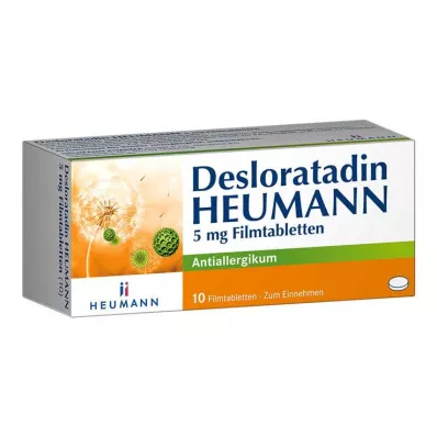 Desloratadin HEUMANN 5 mg potahované tablety, 10 ks