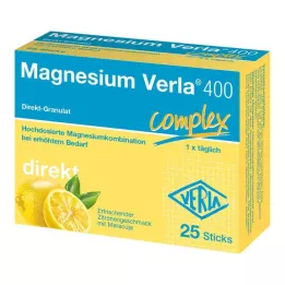 MAGNESIUM VERLA 400 Granule Lemon Direct, 25 ks