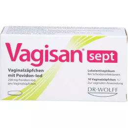 VAGISAN septové vaginální čípky s povidon-jódem, 10 ks