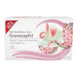 H&amp;S Granátové jablko s vitaminem C filtrační sáček, 20X2 g