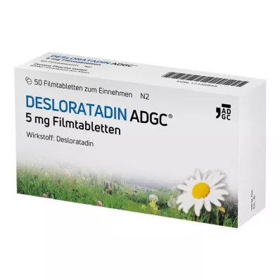 DESLORATADIN ADGC 5 mg potahované tablety, 50 ks DESLORATADIN ADGC 5 mg potahované tablety, 50 ks