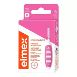 ELMEX Mezizubní kartáčky ISO velikost 0 0,4 mm růžové, 8 ks