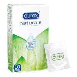 DUREX kondomy naturals s lubrikantem na vodní bázi, 10 ks