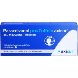 PARACETAMOL plus Kofein axicur 350 mg/50 mg tbl, 20 ks
