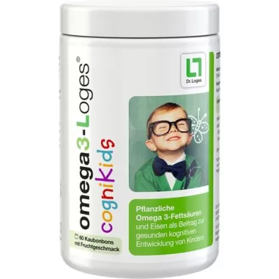 OMEGA3-Loges cogniKids bylinné žvýkací pastilky, 60 ks