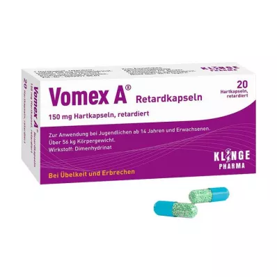 Vomex A® kapsle s prodlouženým uvolňováním, 20 ks