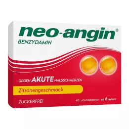 NEO-ANGIN Benzydamine akutní bolest v krku citron, 40 ks