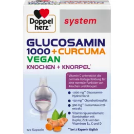 DOPPELHERZ Glukosamin 1000+Curcuma vegan syst.Kps., 120 ks