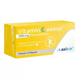 VITAMIN C AXICUR 200 mg potahované tablety, 50 ks