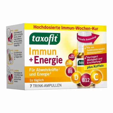 Taxofit Immune &amp; Energetické ampule na pití, 7X10 ml