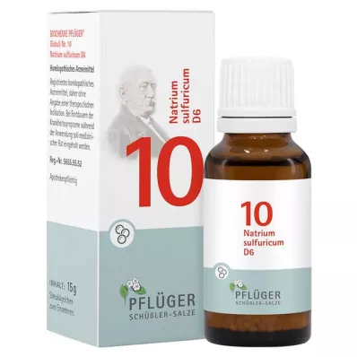 Biochemie Pflueger 10 Natrum sulfuricum D 6 kuliček, 15 g