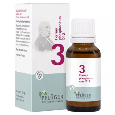 Biochemie Pflueger 3 Ferrum phosphoricum D 12 kuliček, 15 g