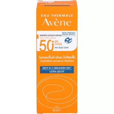 AVENE Sun fluid SPF 50+ bez vůně, 50 ml