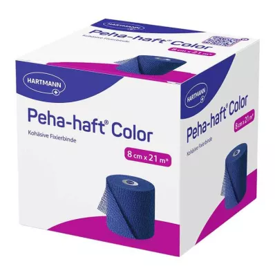 Peha-Haft Barevný fixační obvaz bez latexu 8 cmx21 m modrý, 1 kus