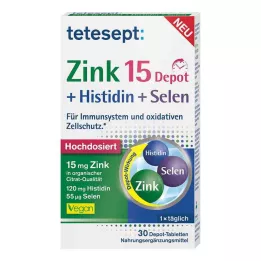 TETESEPT Zinek 15 depot+histidin+selenium potahované tablety, 30 ks