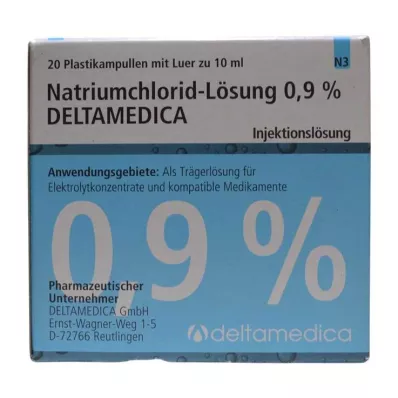 Roztok chloridu sodného 0,9% Deltamedica Luer Pl., 20X10 ml