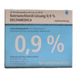 NATRIUMCHLORID-Roztok 0,9% Deltamedica Luer Pl., 20X20 ml