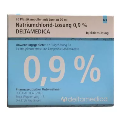 Roztok chloridu sodného 0,9% Deltamedica Luer Pl., 20X20 ml
