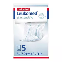 LEUKOMED kůže citlivá sterilní 5x7,2 cm, 5 ks