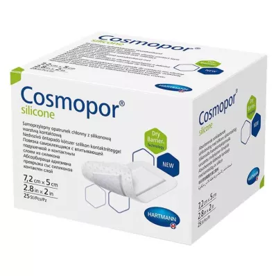 Cosmopor® silikonové krytí na rány 5x7,2 cm, 25 ks