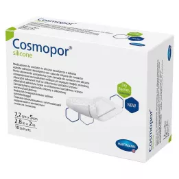 COSMOPOR silikonový obvaz na rány 5x7,2 cm, 10 ks