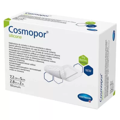 Cosmopor® silikonové krytí na rány 5x7,2 cm, 10 ks